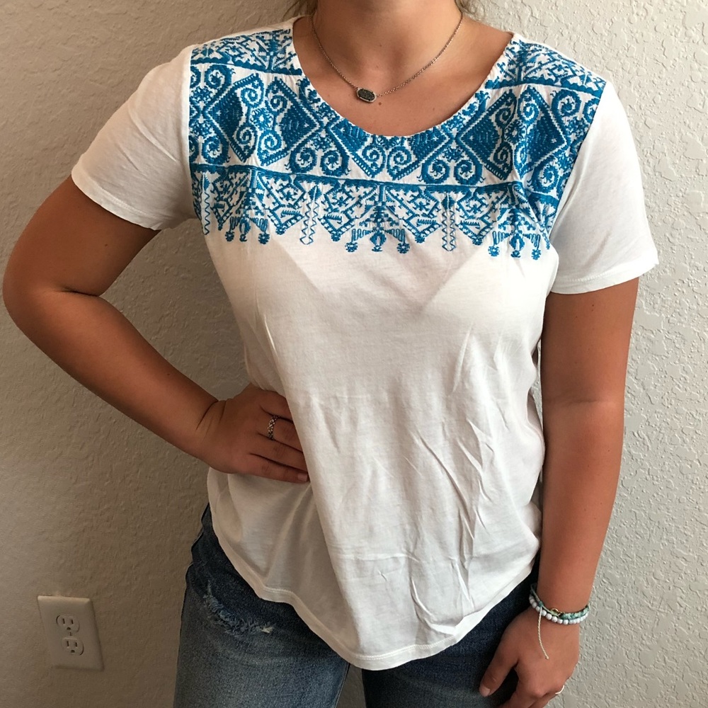 J. Crew Embroidered Top